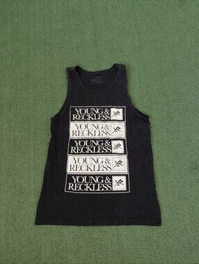 Young & Reckless Los Angeles Streetwear Black Tank Top Sz Medium